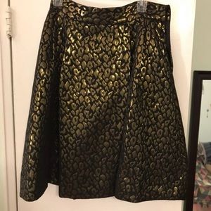 Gracia leopard side zip skirt